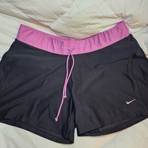 Nike Women's Dry Fit Shorts in Black and Pink